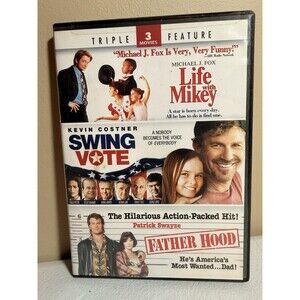 Triple Feature Life With Mikey, Swing Vote, Father Hood Patrick Swayze DVD